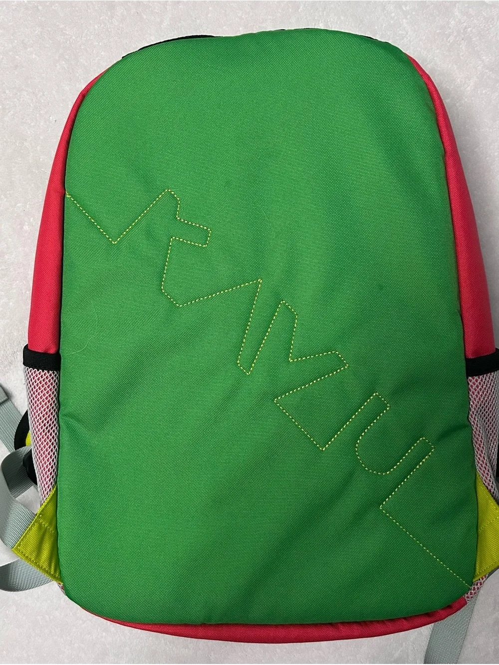 Kavu Tri-Color Backpack in Green, Yellow & Pink